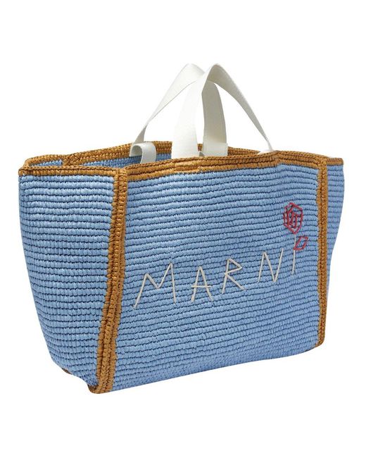 Marni Blue Sillo Shopping Bag
