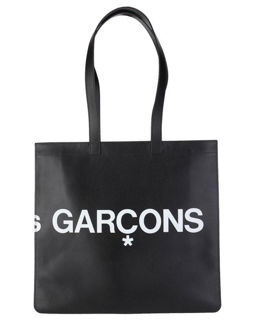 Comme des Garçons Black Huge Logo Printed Tote Bag
