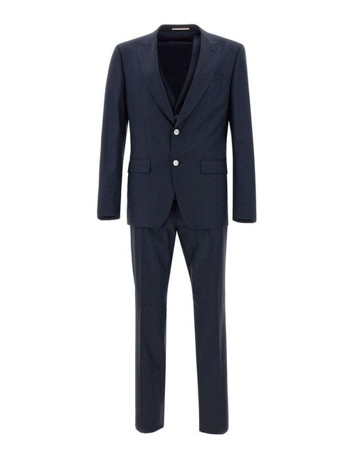 Boss Blue Single Breasted Two-piece Suit for men