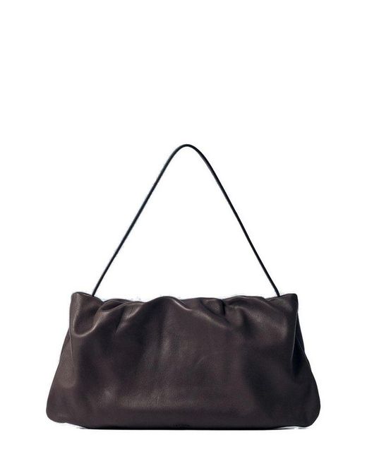 The Row Black Bourse Zipped Xl Shoulder Bag