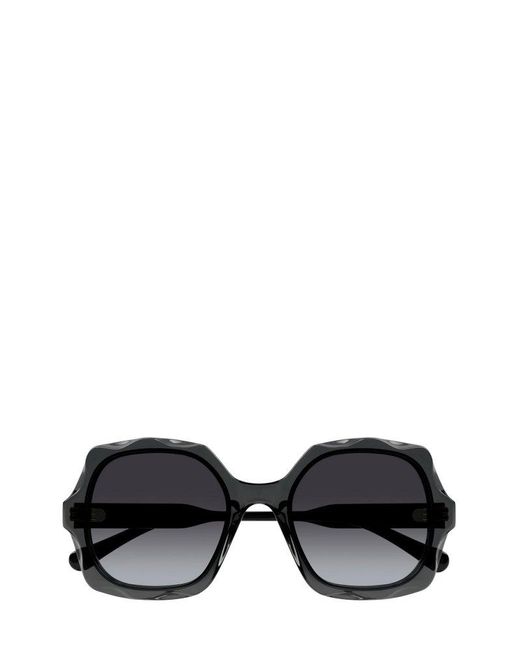 Chloé Black Oversized Square-frame Sunglasses