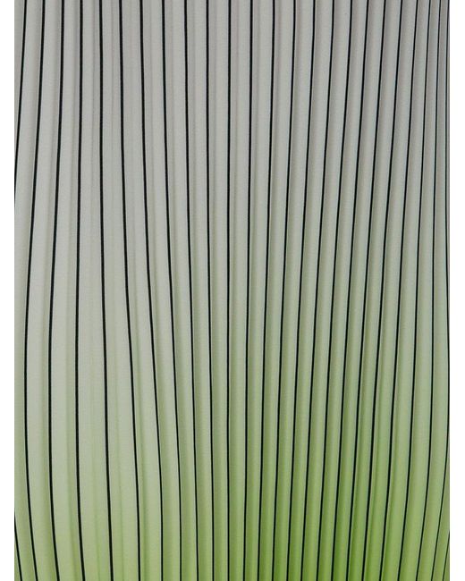 Essentiel Antwerp Green Haurus Pleated Slip Dress