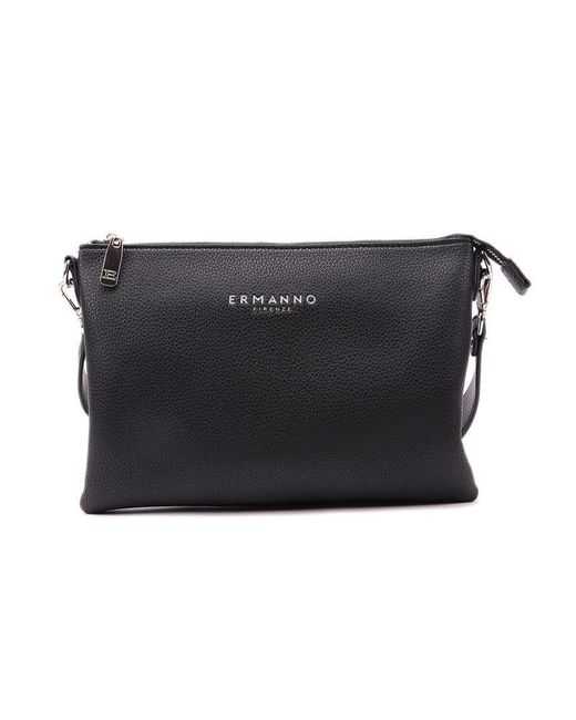 Ermanno Scervino Black Olga Plain Zipped Handbag