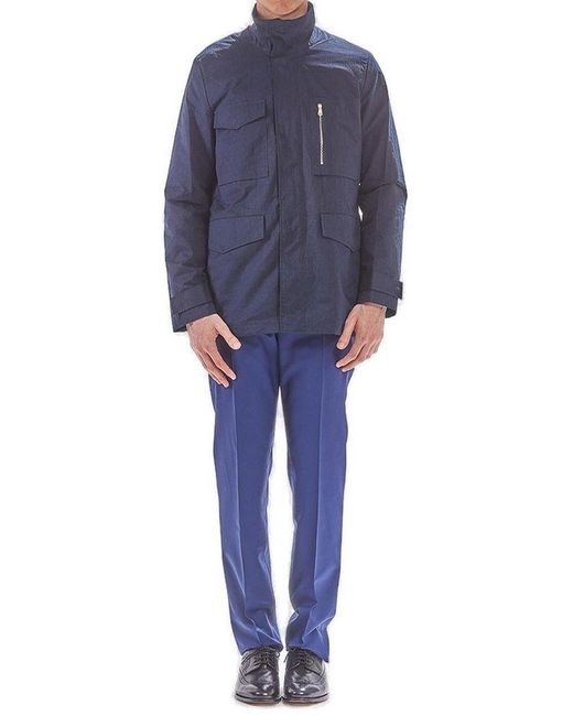 Paul Smith Blue Water Resistant Field Jacket for men