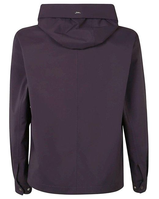 Herno Purple Drizzle Bomber Jacket for men