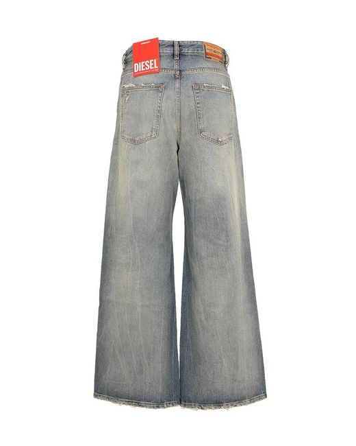 DIESEL Blue 1996 D-sire 09h58 Low-rise Distressed Jeans