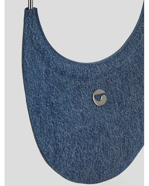 Coperni Blue Ring Swipe Logo Plaque Shoulder Bag
