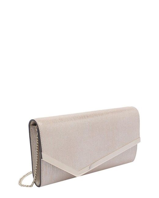 Jimmy Choo Gray Emmie Clutch Bag
