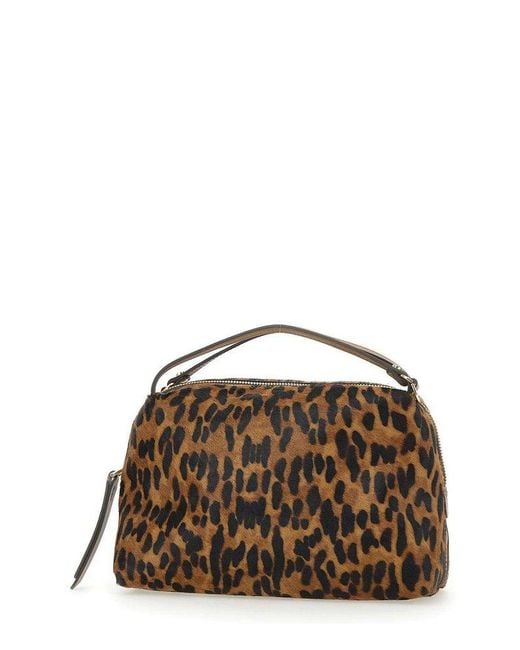 Gianni Chiarini Brown Alifa Logo Tag Tote Bag