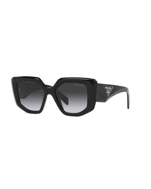 Prada Black Pr 14zs Irregular-frame Acetate Sunglasses