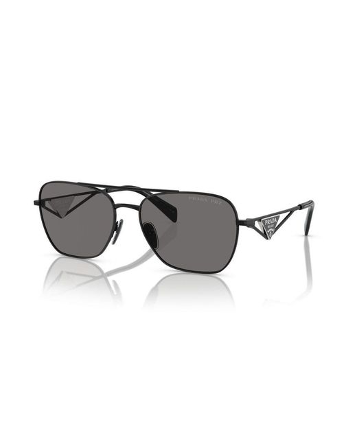 Prada Gray Aviator Sunglasses