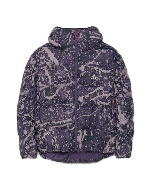 Nike Blue Acg Lunar Lake Therma-Fit Adv Loose Hooded Jacket