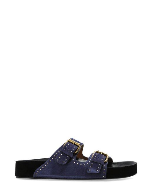 Isabel Marant Black Lennyo Slip-On Buckle Sandals