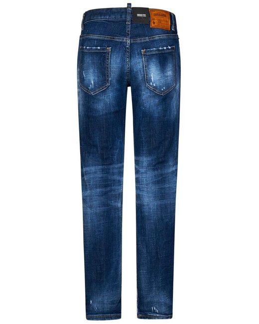 DSquared² Blue Medium Waist Jennifer Jeans
