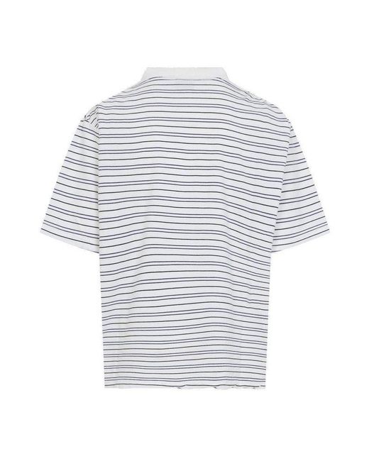 Balenciaga White Polo With Striped Pattern, for men