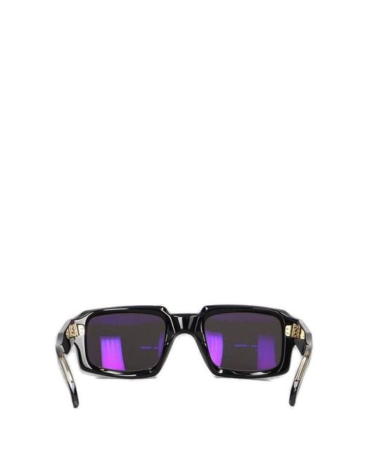 Cutler & Gross Black Rectangle-frame Sunglasses