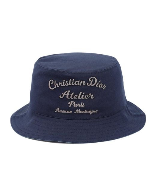 Dior Blue Cotton Hat for men