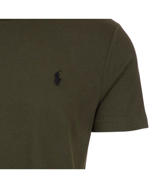 Polo Ralph Lauren Green Logo-embroidered Crewneck T-shirt for men
