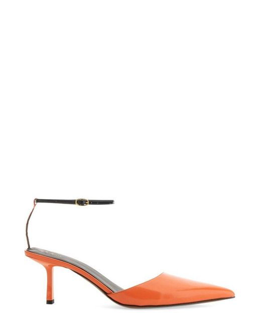 Neous Orange Toliman Chic Ankle Strap Pumps