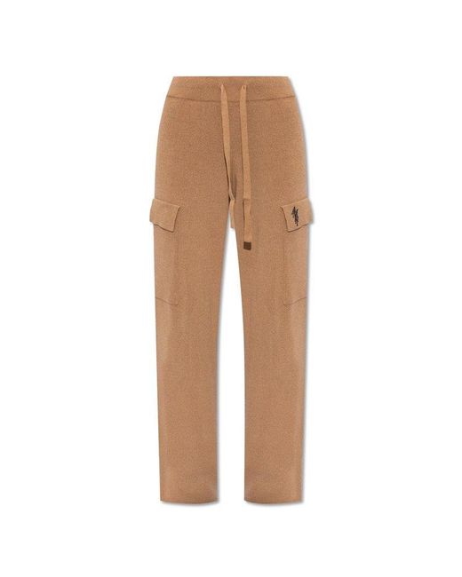 Amiri Natural Trousers With Logo,