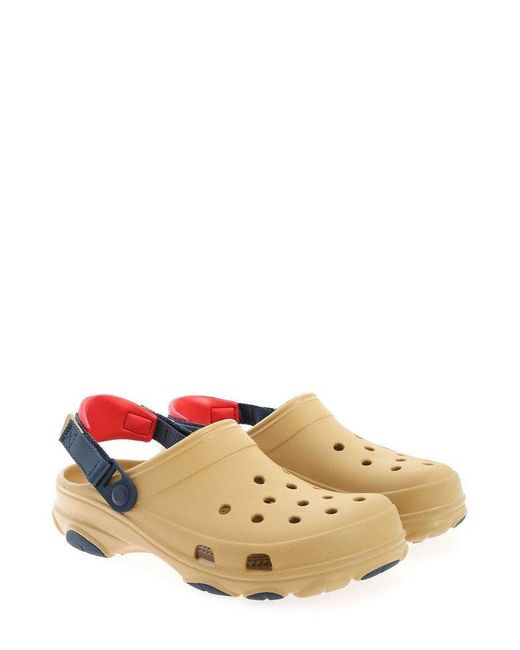 CROCSTM Brown Cut-Out Detailed Slingback Clogs for men