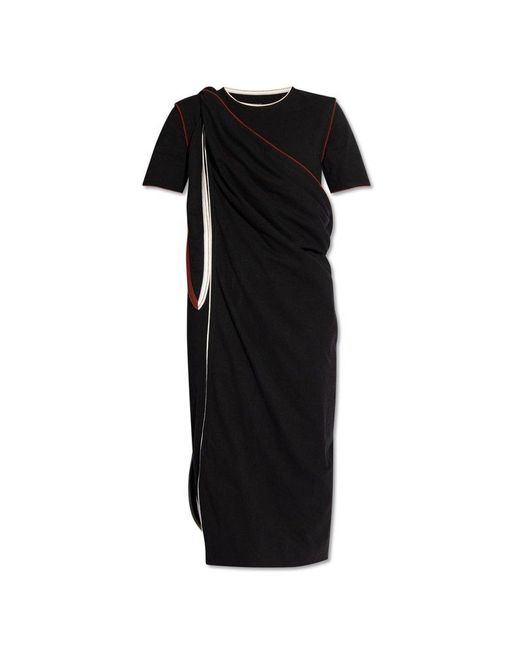 Lemaire Black Dress With Tie Detail,