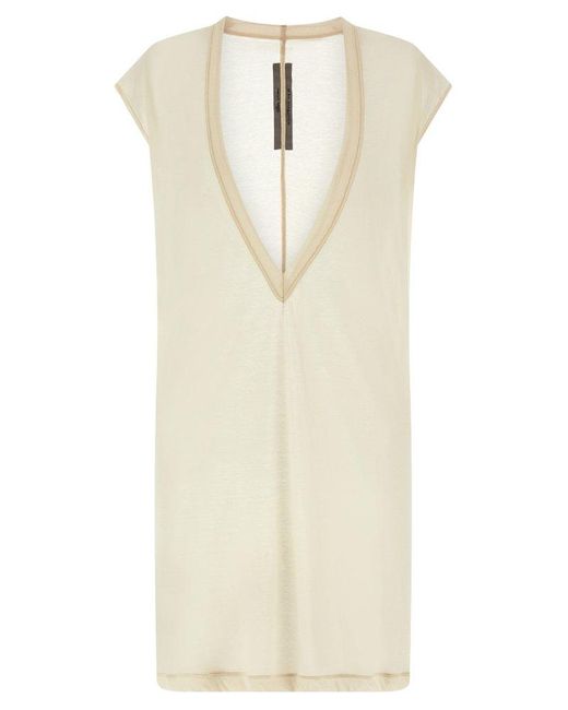 トップス Rick Owens Dylan tank top V neck Rick Owens Dylan T Cotton Tank Top | White | FARFETCH