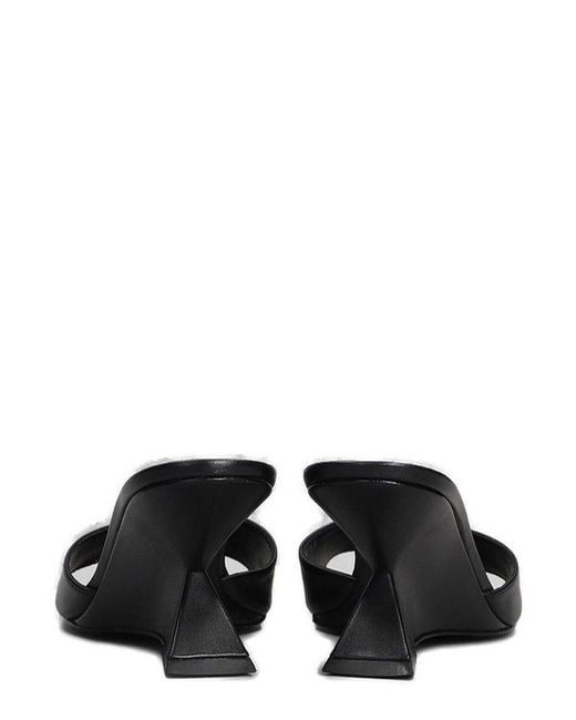 SCHUTZ SHOES Black Mid Heel Mule Sandals