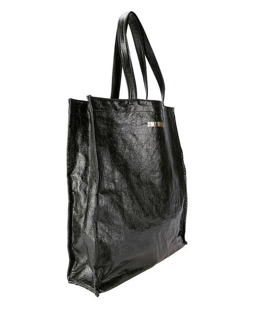 Uma Wang Black Coated Small Tote Bag