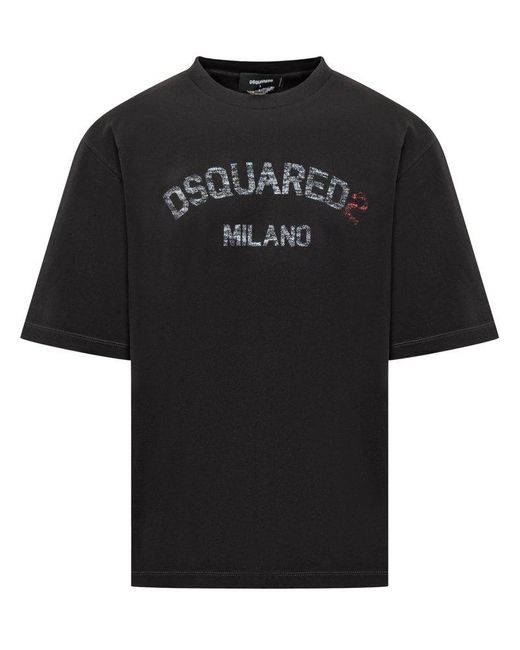 DSquared² Black T-Shirts And Polos for men