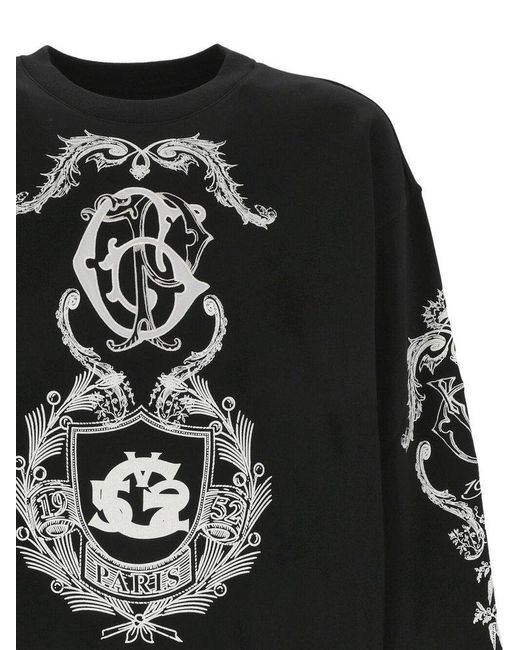 Givenchy Black Crest Boxy Fit Fleece Sweatshirt for men