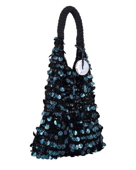 J.W. Anderson Blue Sequin Embellished Tote Bag