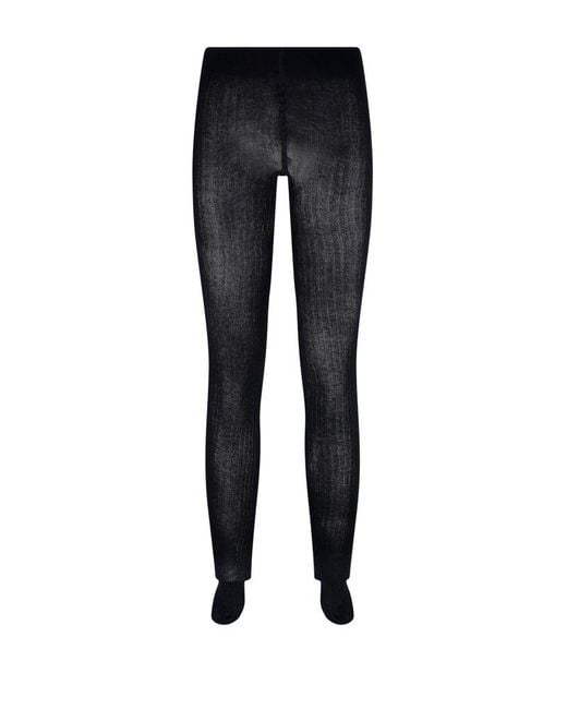 Max Mara Black High Waist Knitted Tights