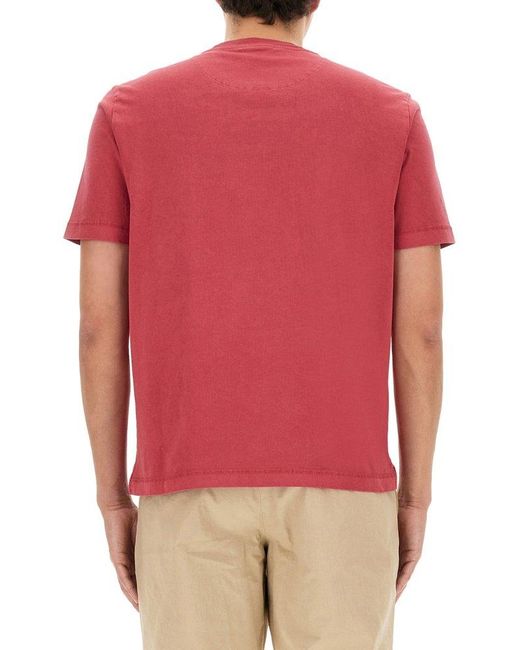 PS by Paul Smith T Shirt With Logoa Logo Embroidered Crewneck T-shirt for men
