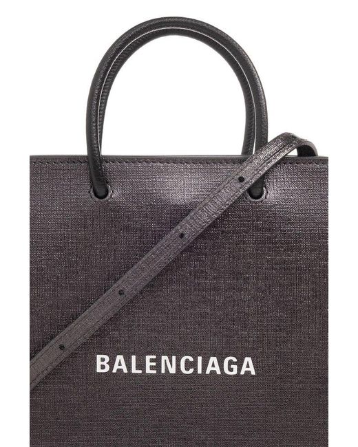 Balenciaga Black Metallized Large Tote Bag