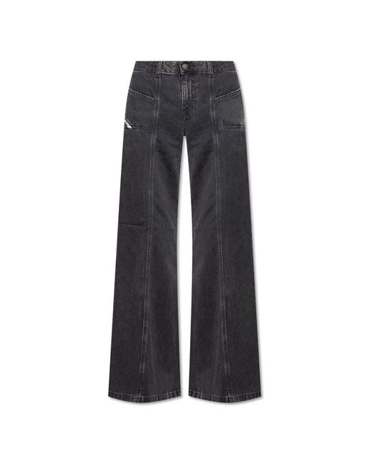 DIESEL Black D-akii 068hn Flared Bootcut Jeans