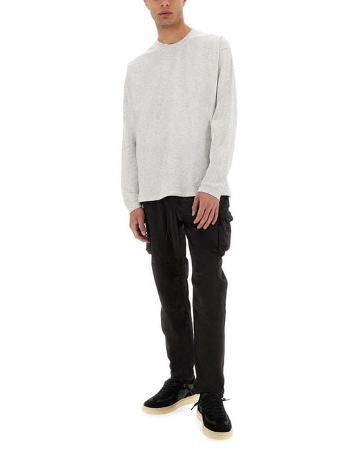 Represent White Long Sleeve "Initial" T-Shirt for men