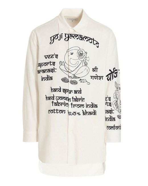 Yohji Yamamoto White J-india Shirt for men