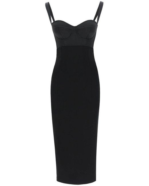 Dolce & Gabbana Black Bustier Dress