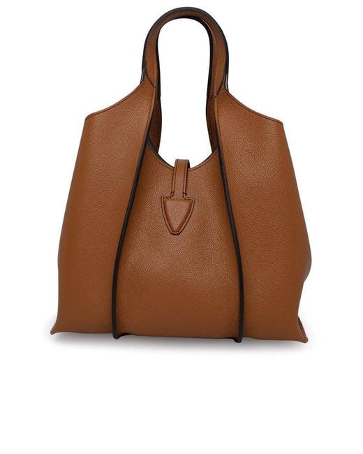 Tod's Leather Borsa Shopping Piccola in Brown - Save 16% | Lyst Canada