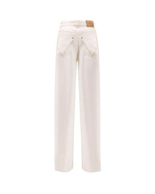 パンツ BOTTEGA VENETA WHITE WOOL PANT Bottega Veneta Wool Trousers in White | Lyst