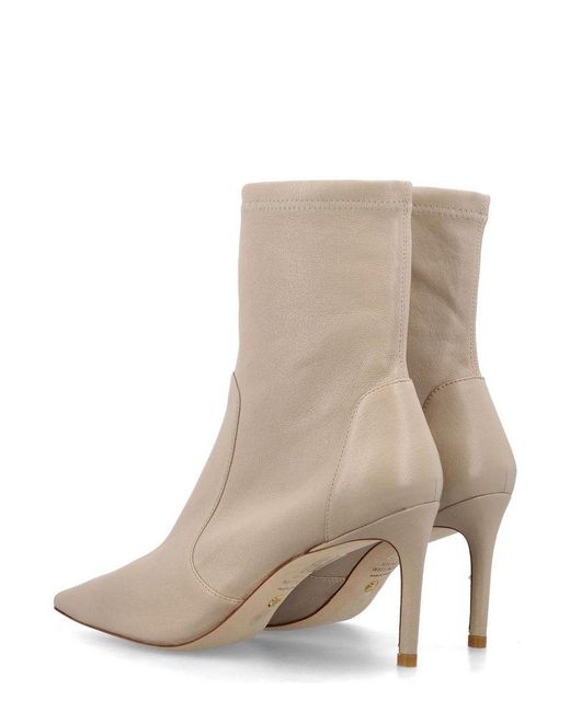Stuart Weitzman Brown Pointed-toe Heeled Boots
