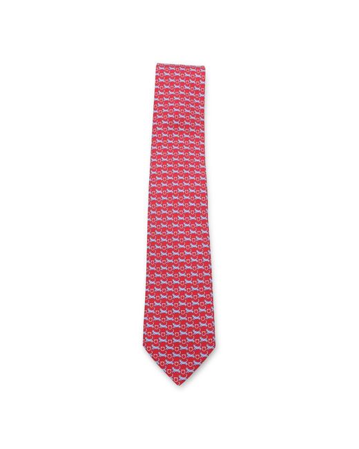 Ferragamo Pink Silk Tie for men