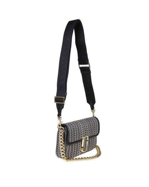 Marc Jacobs Black The Monogram J Marc Shoulder Bag