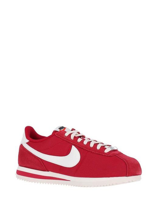 Nike Red Cortez Lace Up Sneakers