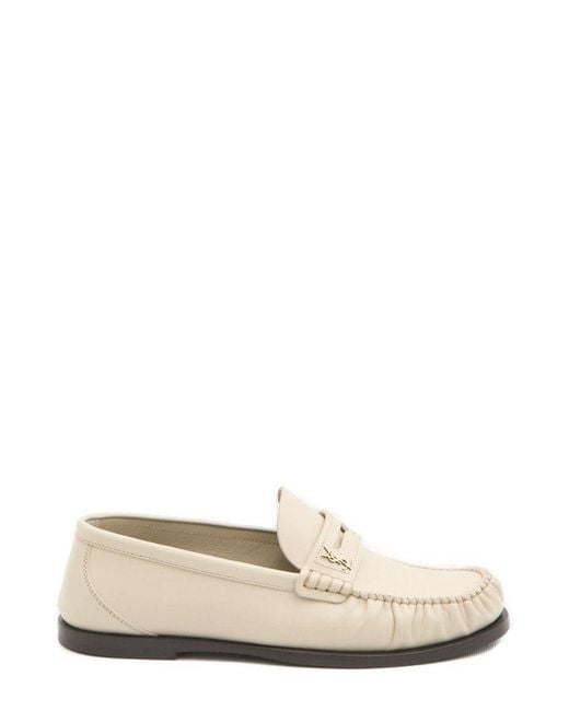 Saint Laurent Natural Cassandre Mocassins Loafer