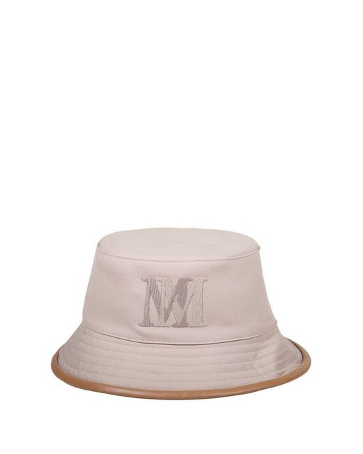 Max Mara Natural Logo Bucket Hat