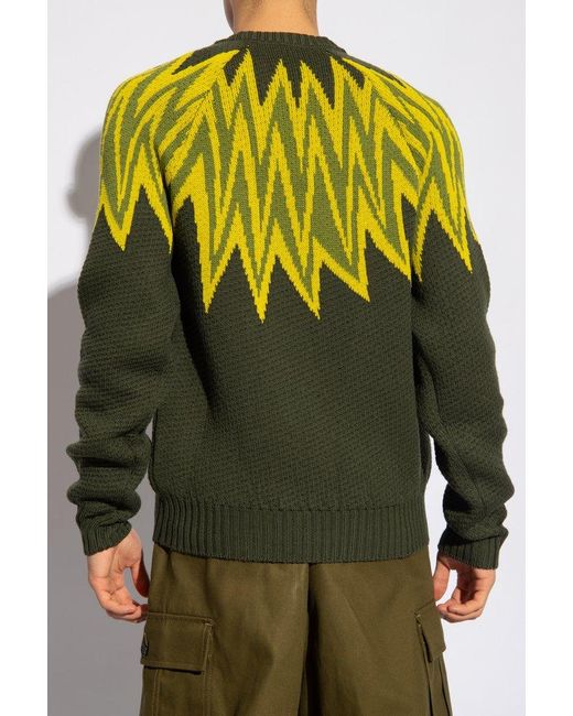 Marni Green Wool Sweater, for men