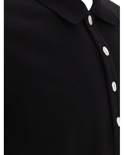 Balmain Black Short-sleeve Polo Shirt for men