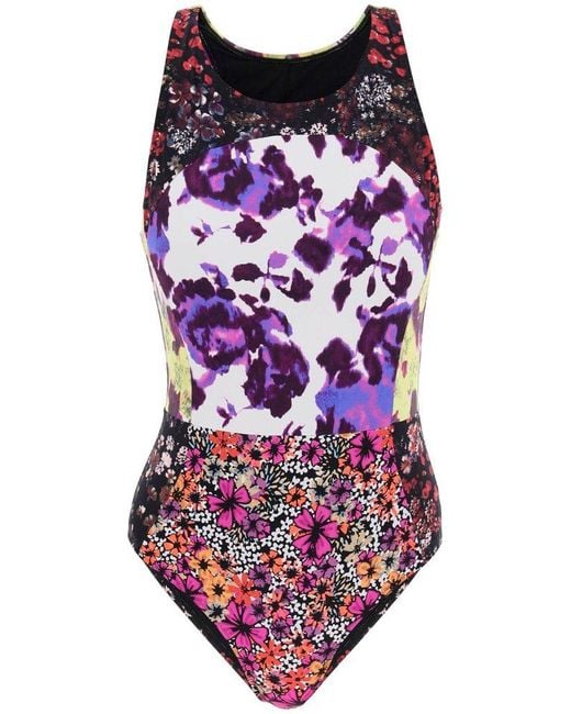 Dries Van Noten Multicolor Floral Print One-Piece Swimsuit